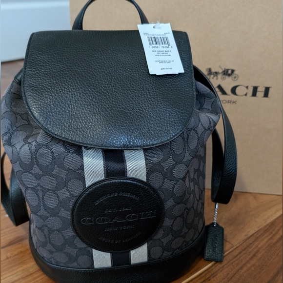 Coach Dempsey Drawstring Backpack in Signature Jaquard + Gift Box Nwt ❤️ - Picture 1 of 9